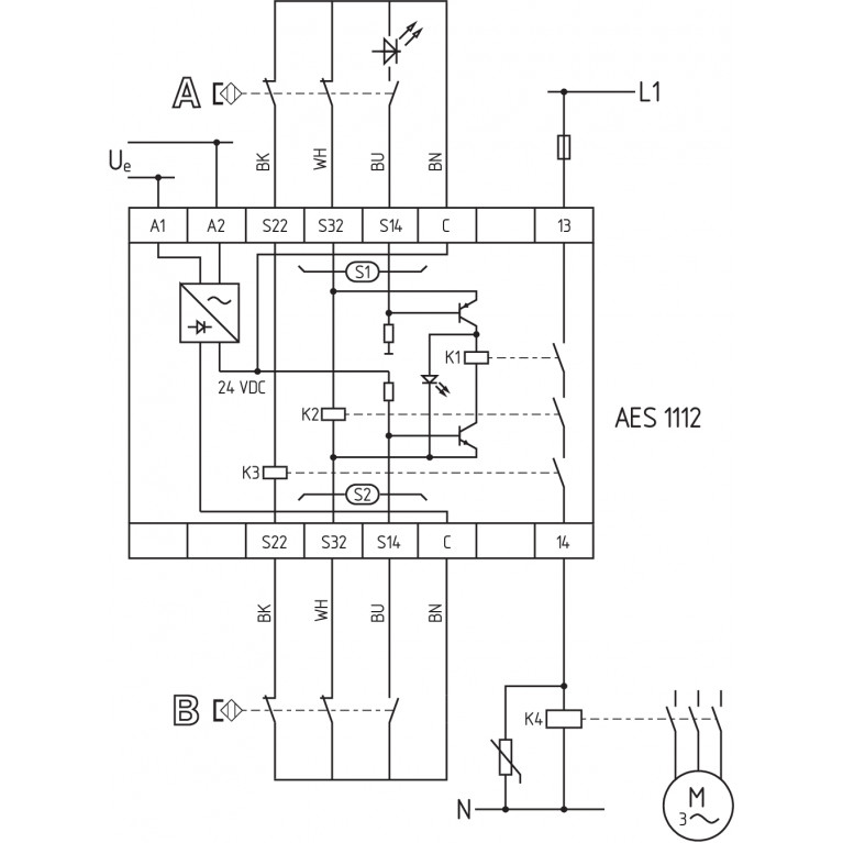Реле безопасности AES 1112.3 24 VAC