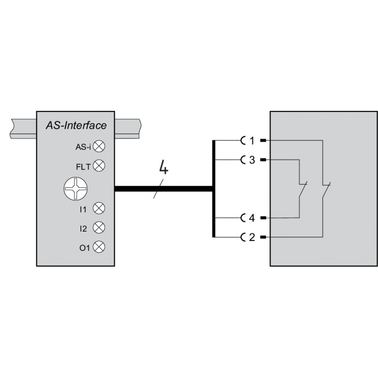 AS-I оборудование ASIM-C-M12-4P-0,5M