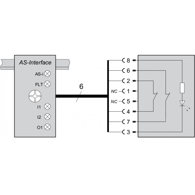 AS-I оборудование ASIM-C-M12-8P-0,5M