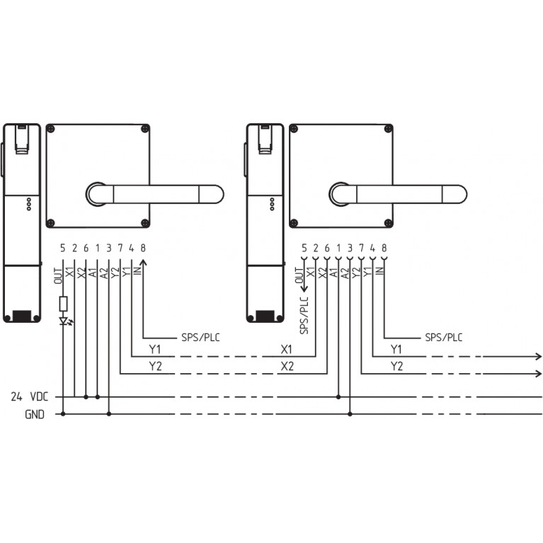 Электромагнитный блокиратор MS-AZM 200ST-T-1P2PWA-2568