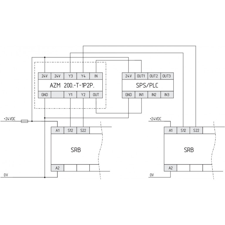 Электромагнитный блокиратор AZM 200 D ST2-T-1P2P2P