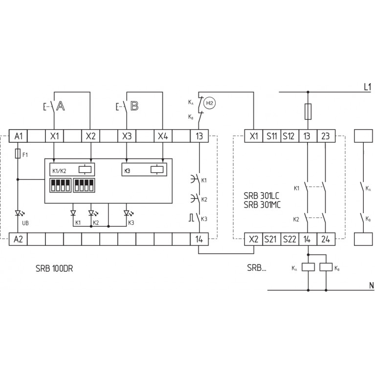 Реле безопасности SRB100DR
