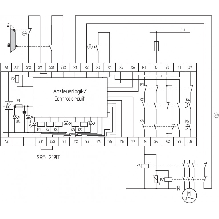 Реле безопасности SRB219IT-24VAC/DC