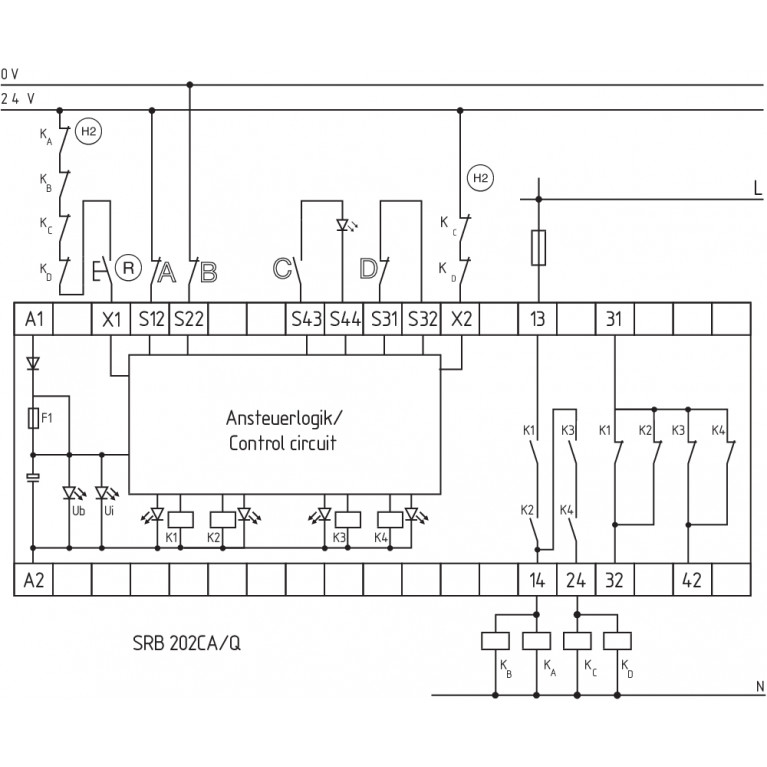 Реле безопасности SRB202CA 24VDC