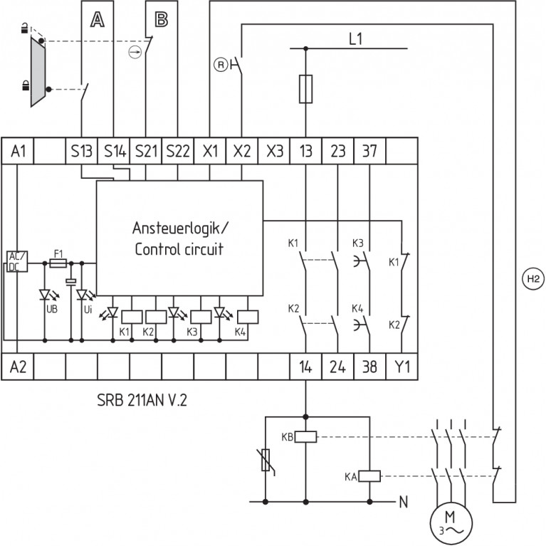 Реле безопасности SRB211AN (V.2)