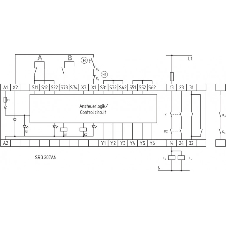 Реле безопасности SRB207AN 24V