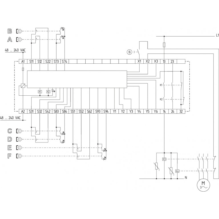 Реле безопасности SRB207AN/1-230VAC