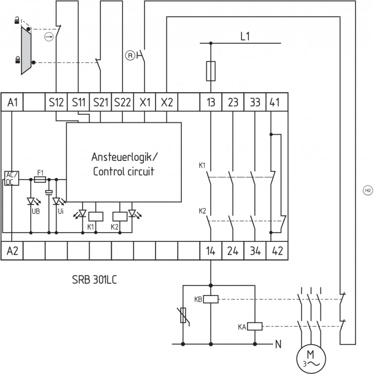 Реле безопасности SRB301LCI/7-24VAC/DC