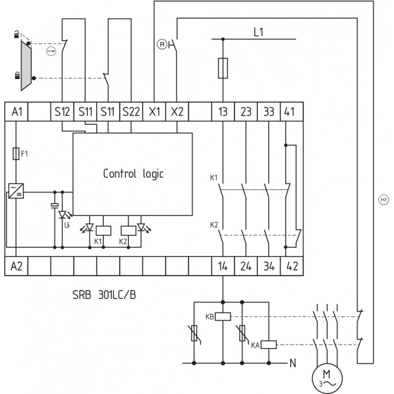 Реле безопасности SRB301LCI/7-24VAC/DC
