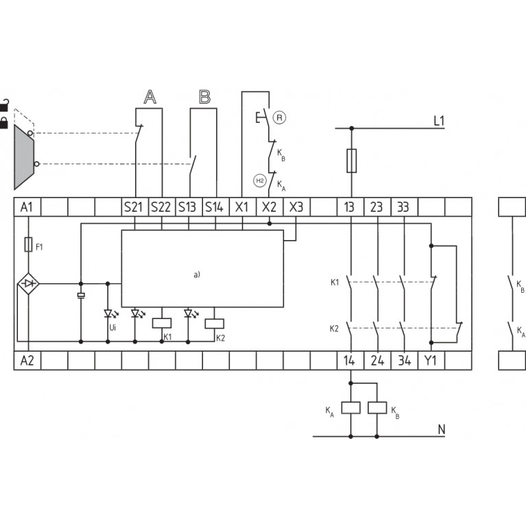 Реле безопасности SRB301AN 24VAC/DC