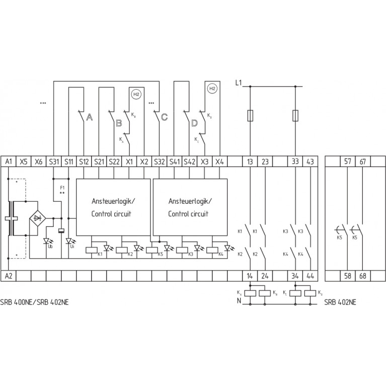 Реле безопасности SRB400NE 24V
