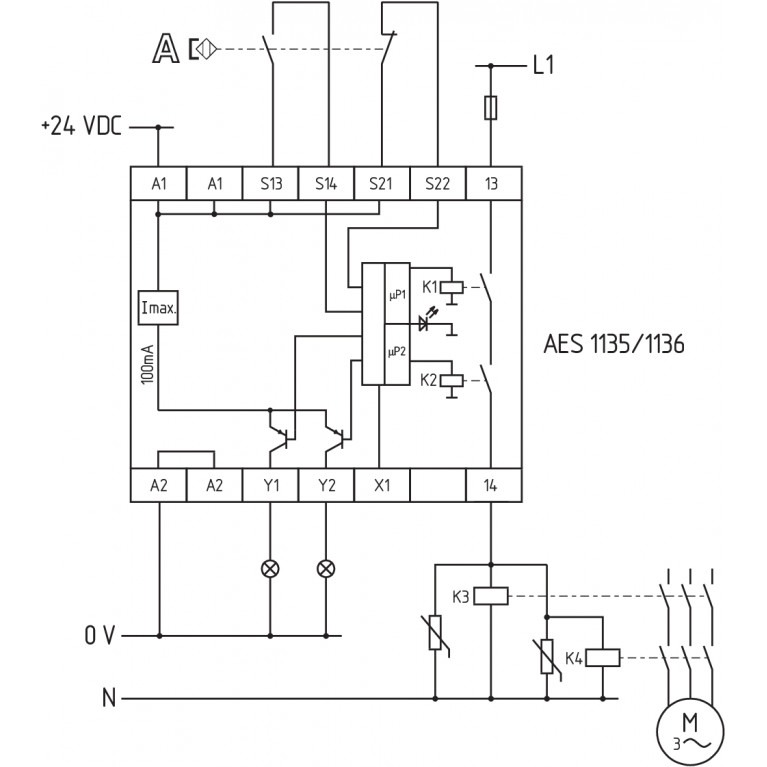 Реле безопасности AES 1136
