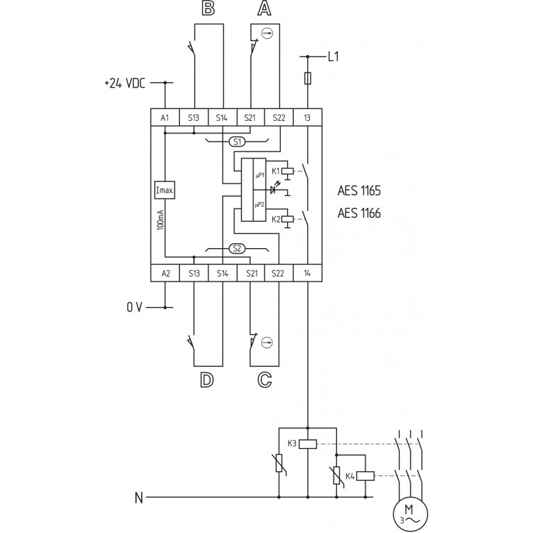 Реле безопасности AES 1165